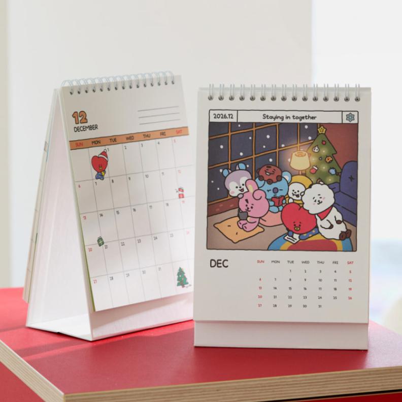 BT21 2026 Desk Calendar