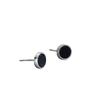 Stone Punk Delicate Earrings for Men Fashion Jewelry Korean Style Earrings Black Agate Stud Earring