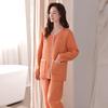 Pajamas Women'S Spring And Autumn Thickened Pure Cotton Long-Sleeved Winter Thin Padded Cotton Autumn And Winter Air Cotton Winter Large Size