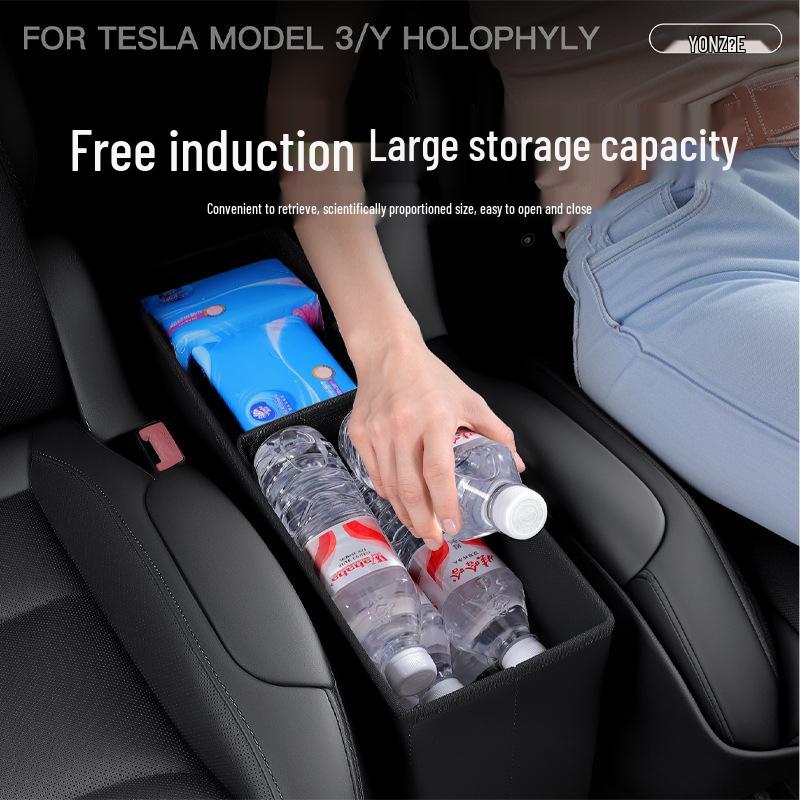 Tesla Model Y Six-Seater Second Row Middle Aisle Storage Box - Interior Accessory
