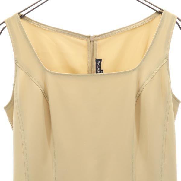 FOXEY Made In Japan No Sleeve Balloon One Piece 38 Beige Back Zip Women Used