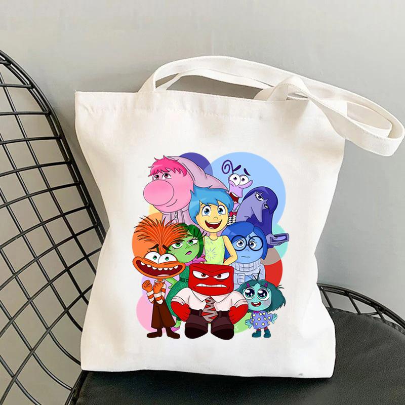 Animation Peripheral Cartoon Printing Messenger Bag Canvas Bag Leisure Large Capacity Women'S Shoulder Shopping Bag