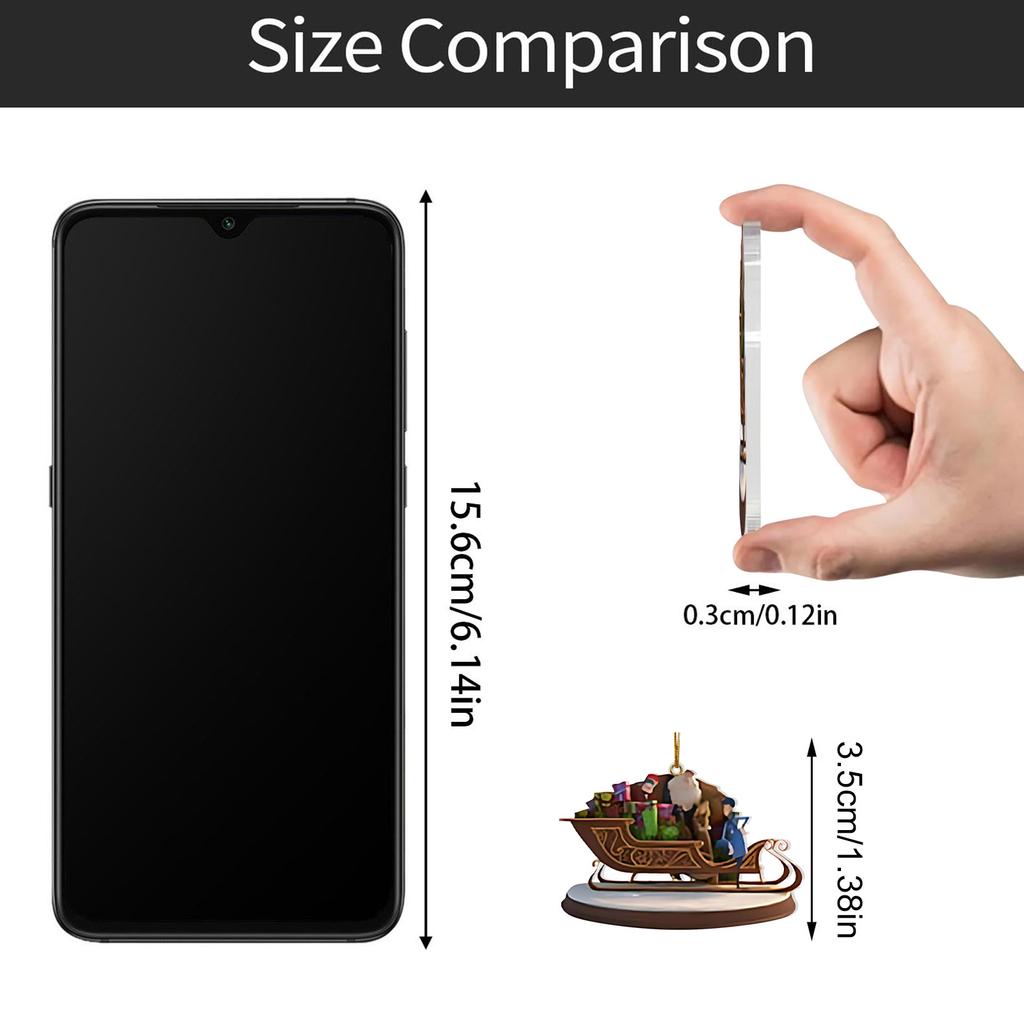 2D Flat Acrylic Mystery Box 24pcs Pendant With Airplane Box Funny Christmas Countdown Calendar