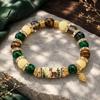 Cute Owl Cat Bird Bracelet Stretch Deer Beaded Bracelet Retro Animal Bead Bull Skull Birthday Present for Her Elastic Boho Women Autumn Holiday