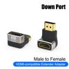 8K HDMI-compatible2.1 Connector Cable Adapter 90 Degree Right Angle Male To Female HDMI-compatible Extender for PC TV PS5 Laptop