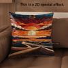 D Set Of  Desert Sunset Boho Throw Pillow Covers Pattern Cushion Cover Suitable For Sofa Bedroom Car Pillow Cover
