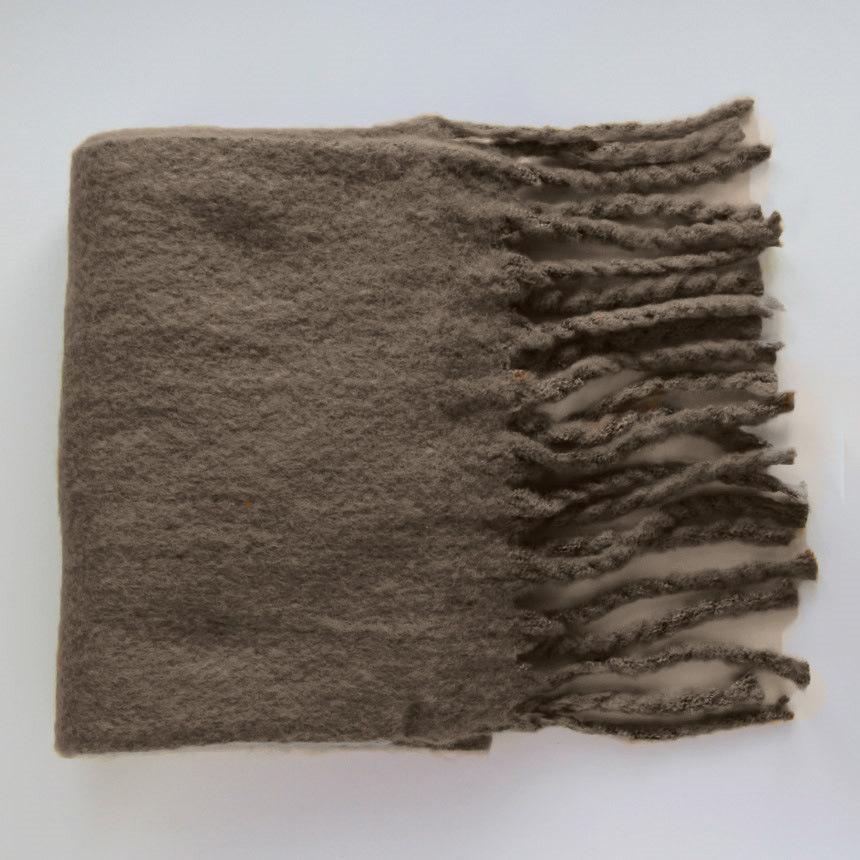 Luxury Brand Cashmere Women Solid Scarf Winter Warm Shawl Bandana Pashmina Tassel Female Foulard Thick Blanket Scarves