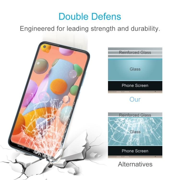 For Galaxy A11 / M11 0.26mm 9H Surface Hardness 2.5D Explosion-proof Tempered Glass Half Screen Film