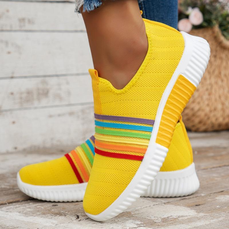 Fashion Women's fashion single shoes autumn new round head deep mouth mesh cloth breathable soft sole non-slip sports shoes