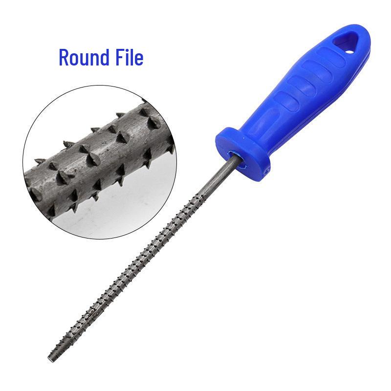 6-Inch Woodworking File Set: Half-Round, Flat, Round Handheld Steel Files with Handles for Sanding Wood
