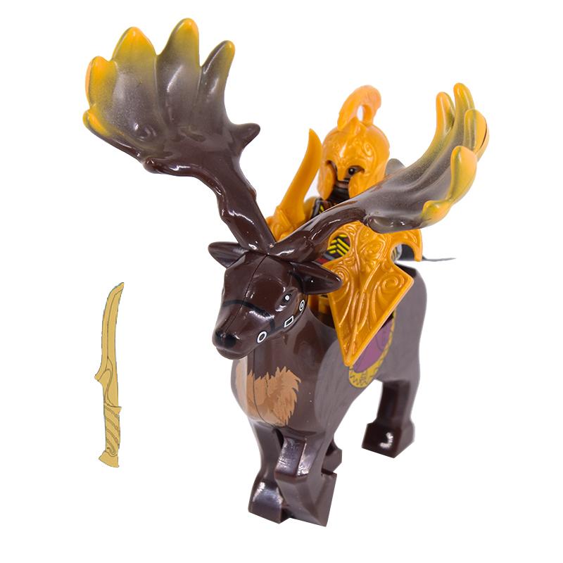 1ks Středověcí rytíři Trpaslík Koza Kanec Jezdci Vojáci Mini Akční lotr Figurky Stavebnice Zbroj Štít Zbraň Hračky Pro Děti
