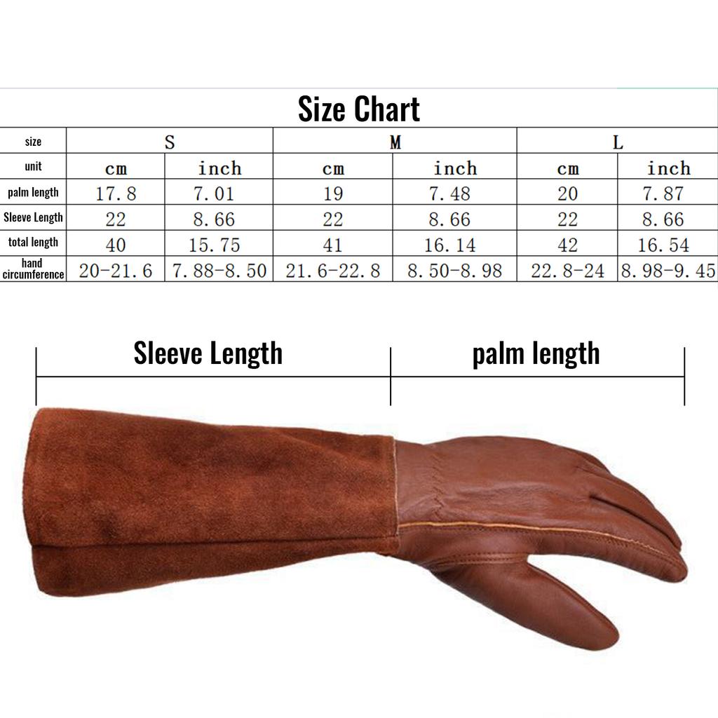 Anti-puncture Non-slip Pruning Floral Gauntlet Garden Gloves  For Men and  Women