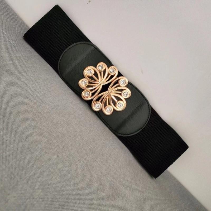 Stylish And Comfortable Black Elastic Waist Belt For Women Ideal For Dressy Casual Wear