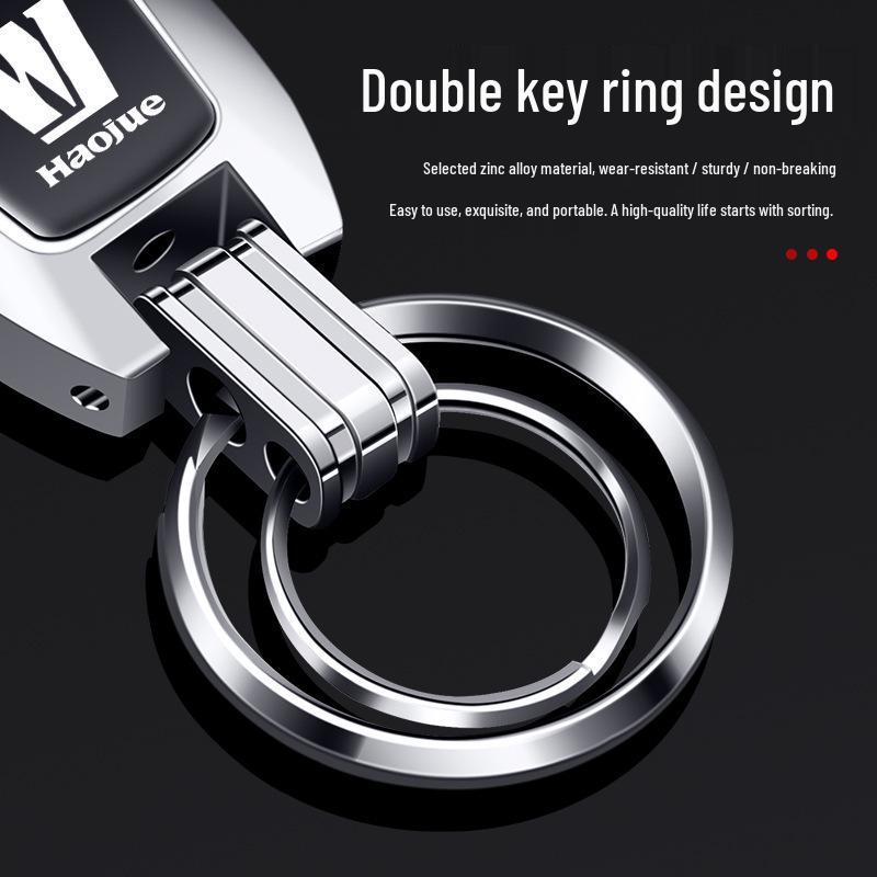 Haojue Motorcycle Keychain: Zinc Alloy Lock Keyring for uhr150/USR125