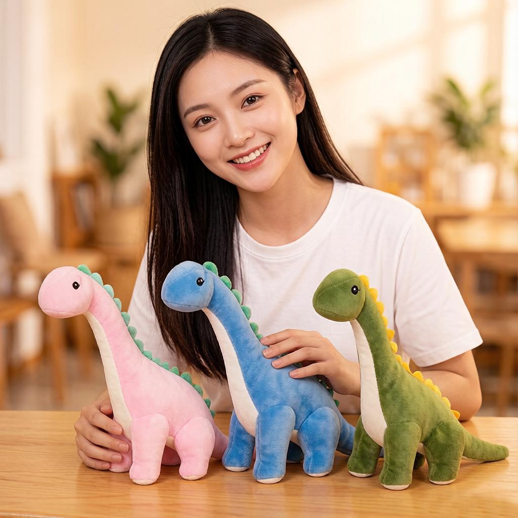 Favorite Toy Girls Pink 50~120Cm Cuddly Dinosaur Tanystropheus Stuffed Toy Plush Dino Blue/Wine Red/Green/ Boys Xmas Plushie Gift