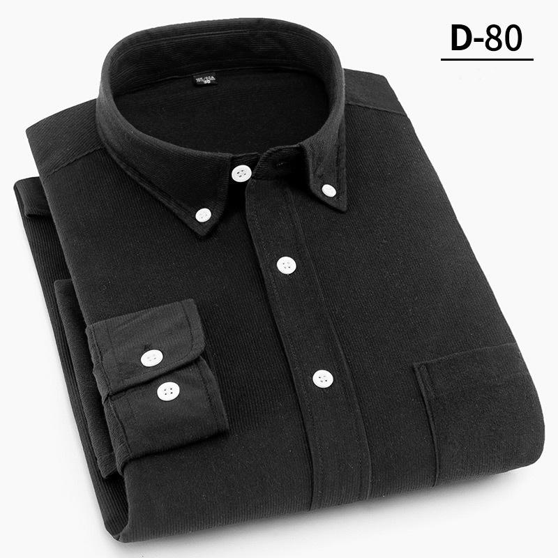 Men's Corduroy Shirts Long Sleeve Fashion Casual Regular Fit Soft Comfortable Pocket Dress Shirt For Men Blouse Clothes
