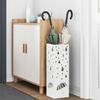 Umbrella Stand with Storage White 15.5 X 15.5 X 49 Cm Metal