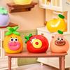 Cartoon Resin Miniature Fruit Figurine Mini Funny Big Mouth Banana Blueberry Pineapple Statue for DIY Crafts Dollhouse Fairy Garden Cake Decor
