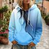 Women's Floral Print Long Sleeve Hoodie with Pockets and