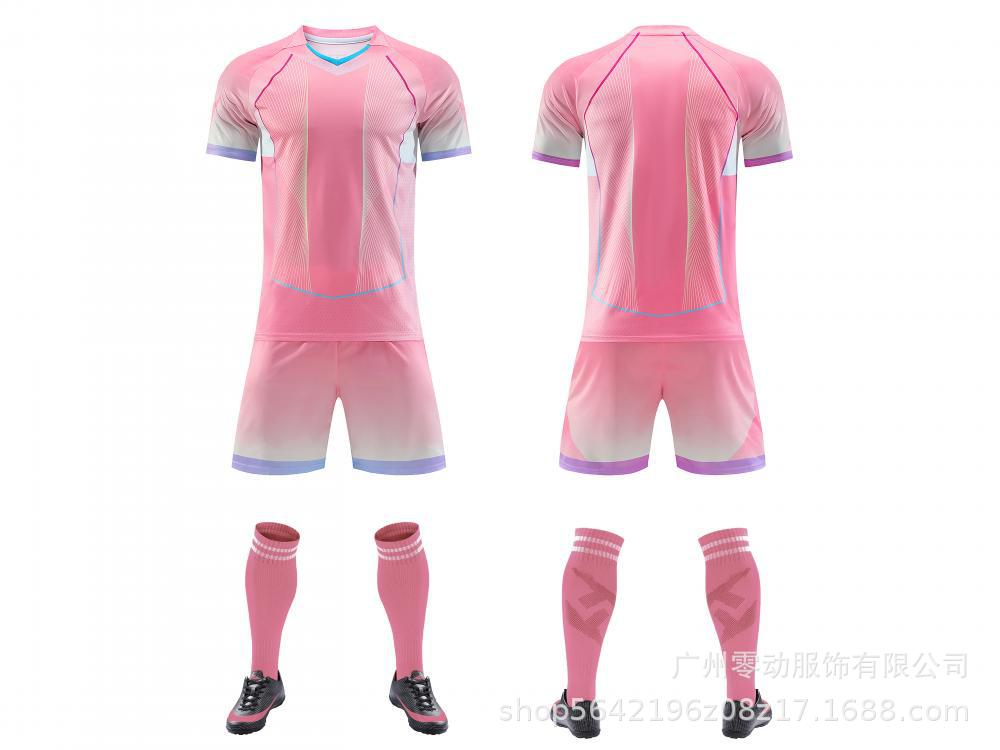 2025 nieuw lichtbord voetbaltenue set volwassenen kinderen zeskleurig heren en dames wedstrijd korte mouw trainingsset