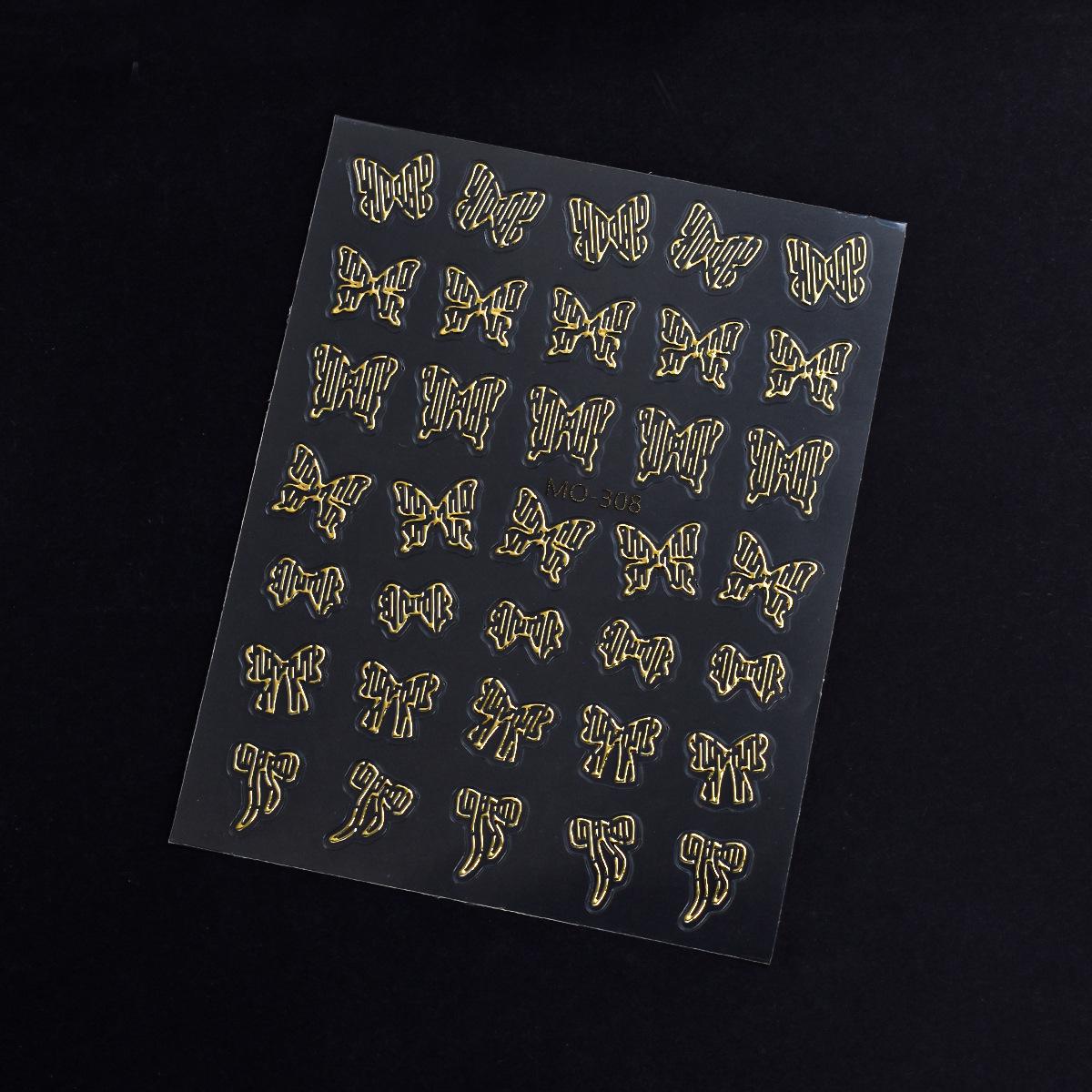 

Reflective Silk Starburst Butterfly & Heart Nail Decals