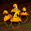 New Pumpkin Witch Hat Headband Halloween Hairband Woman Cosplay Party Girls Hair Accessories