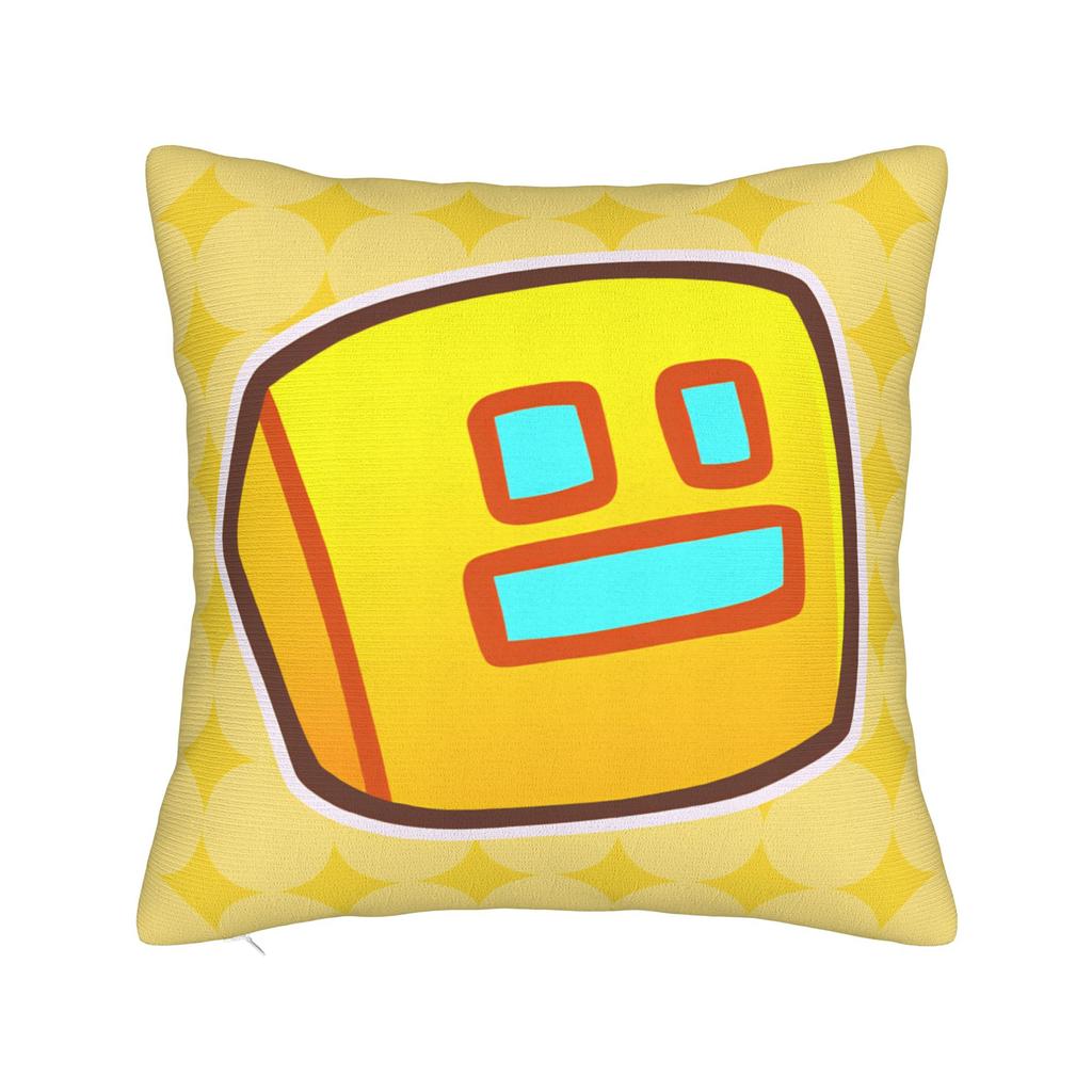 Geometry Dash Pillow Case Novelty Pillow Cover Square Graphic Cushion Cover Pillowcases For Sofa Car Home Decor