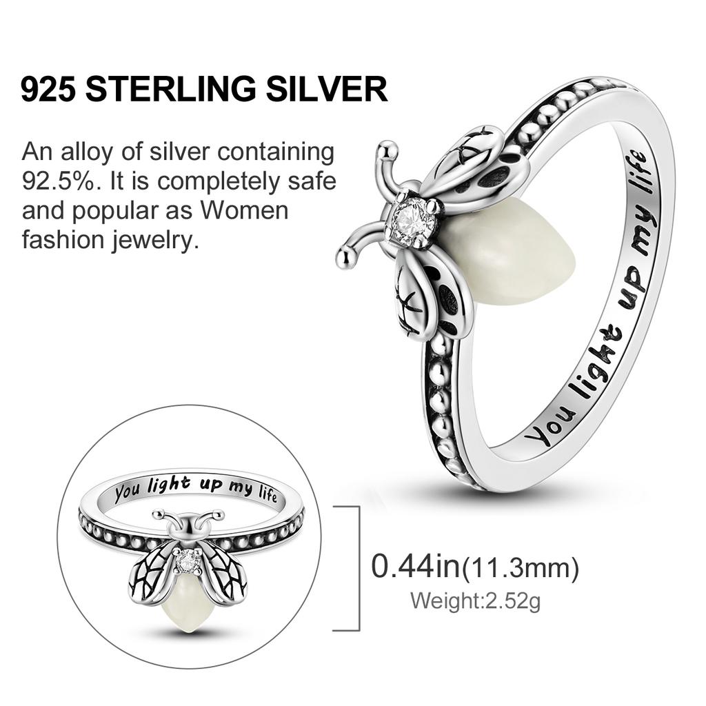 925 Silver Rings Original Design Blue Zircon Star Moon Finger Rings For Women High Quality Wedding Jewelry Gift
