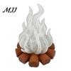 Office Desk Art Pieces 3D Printed Glow in The Dark Campfire Ornament, Centerpiece, Firewood Lamp, Collectible Miniature Sculptures Creative