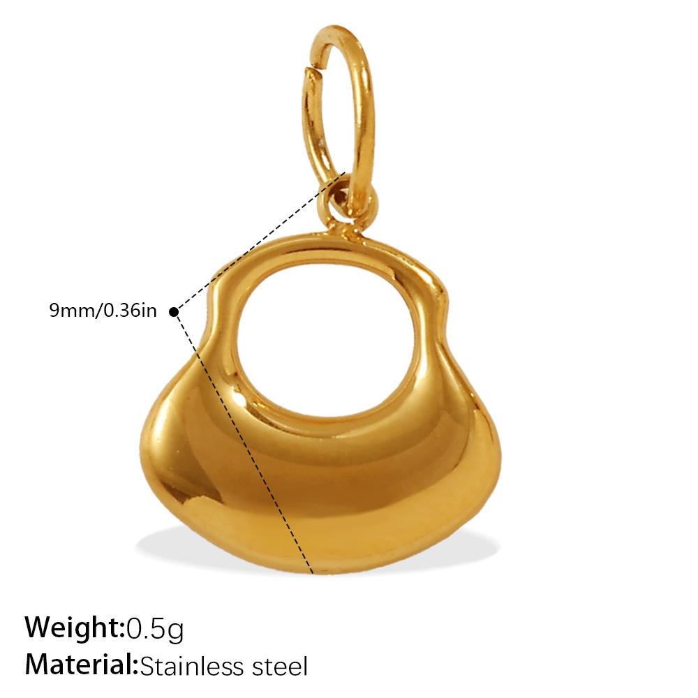 Exquisite and compact DIY mini bag pendant accessories stainless steel plated 18K gold daily versatile pendant accessories