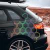 12 Bucăți Grafică Fagure Parbriz Auto Laterale Caroserie Decalcomanii Vinil Hidrofuge DIY Stil Deschis Decor Mașină Hidrofug