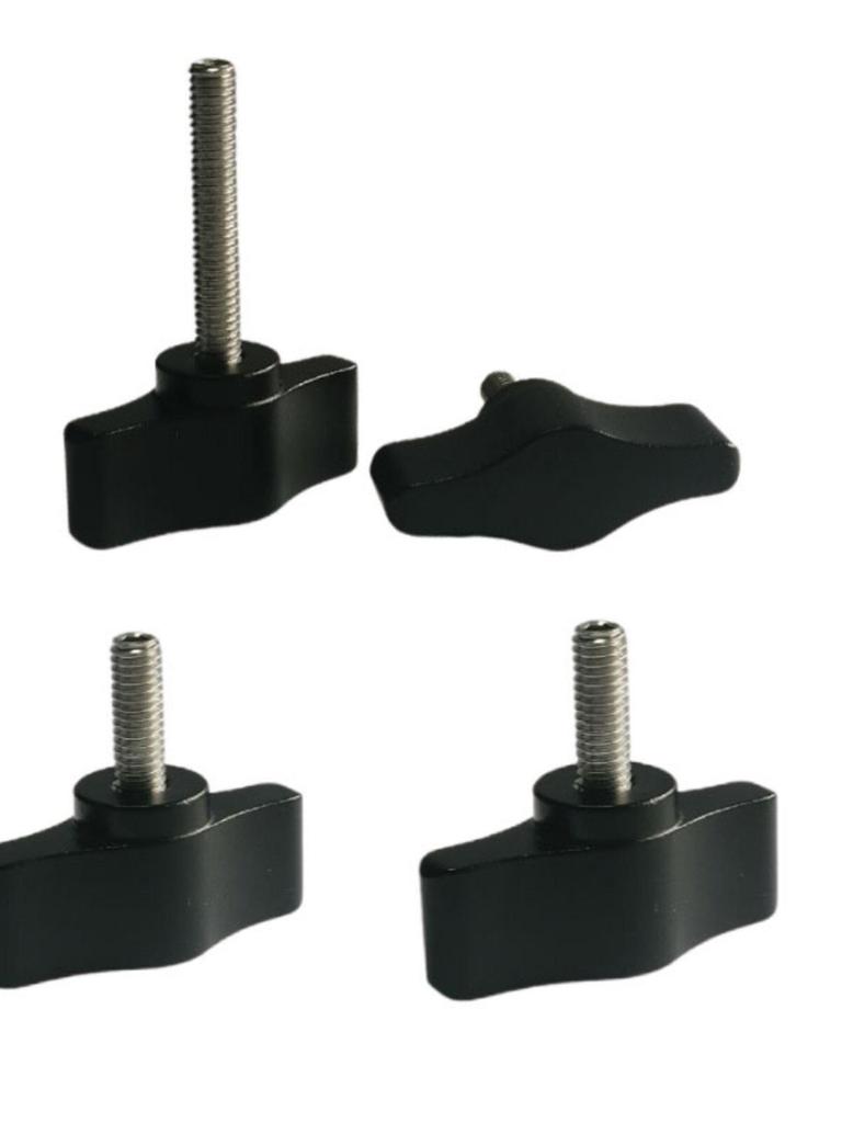 304 Stainless Steel M4 T-Handle Knob Screw with Aluminum Alloy and Slotted Hand-Tightening Design