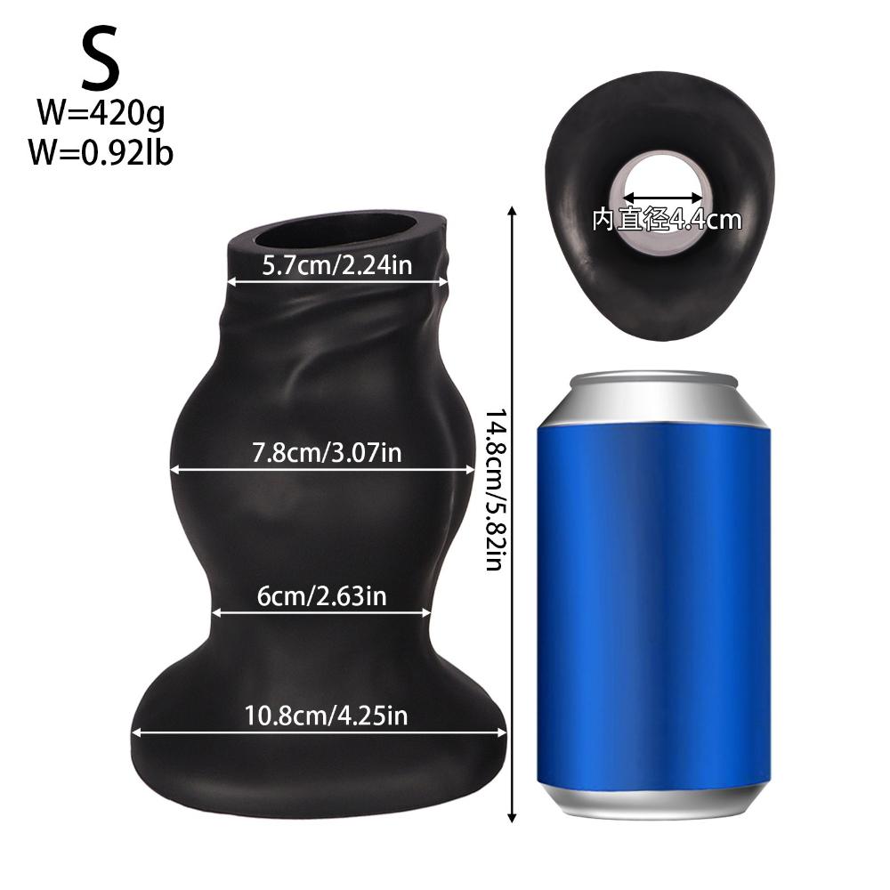 Premium Hollow Liquid Silicone Anal Plug - Soft Fist Design Anal Sex Toy for Men & Women, Butt Plug Expander for Anal Training and Solo Play