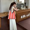 Knit Bag Braided Bag Niche Striped Shoulder Bag Simple Fashion Women's Bag Handbag Shopping Bag