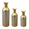 3 Pieces BiColor Metal Vase Decorative Tabletop Centerpiece Versatile for Living Room, Dining