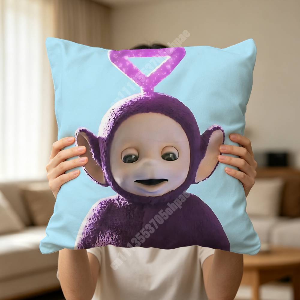 Kid Childhood Cartoon TTeletubbiES Sofa Couch Pillow Cover Cushion Case Cozy Bedroom Accent Studio Furnishing