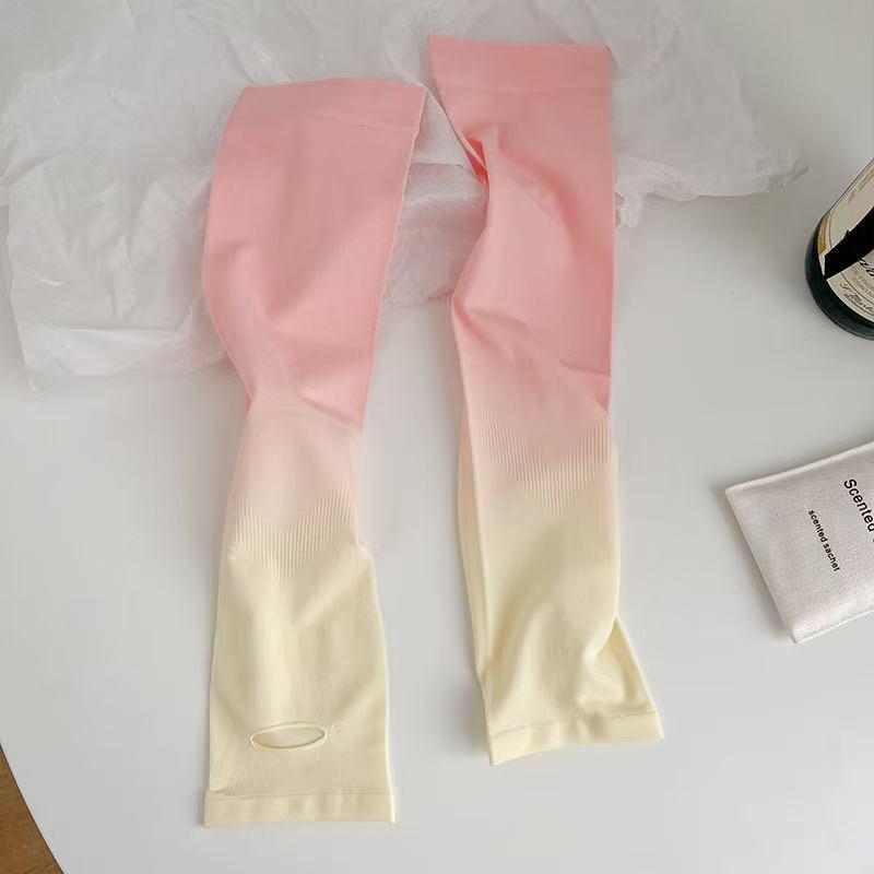 Armstulpen aus Eisseide für Sommerradfahren: Sonnenschutz & Kühlung, Einfarbig