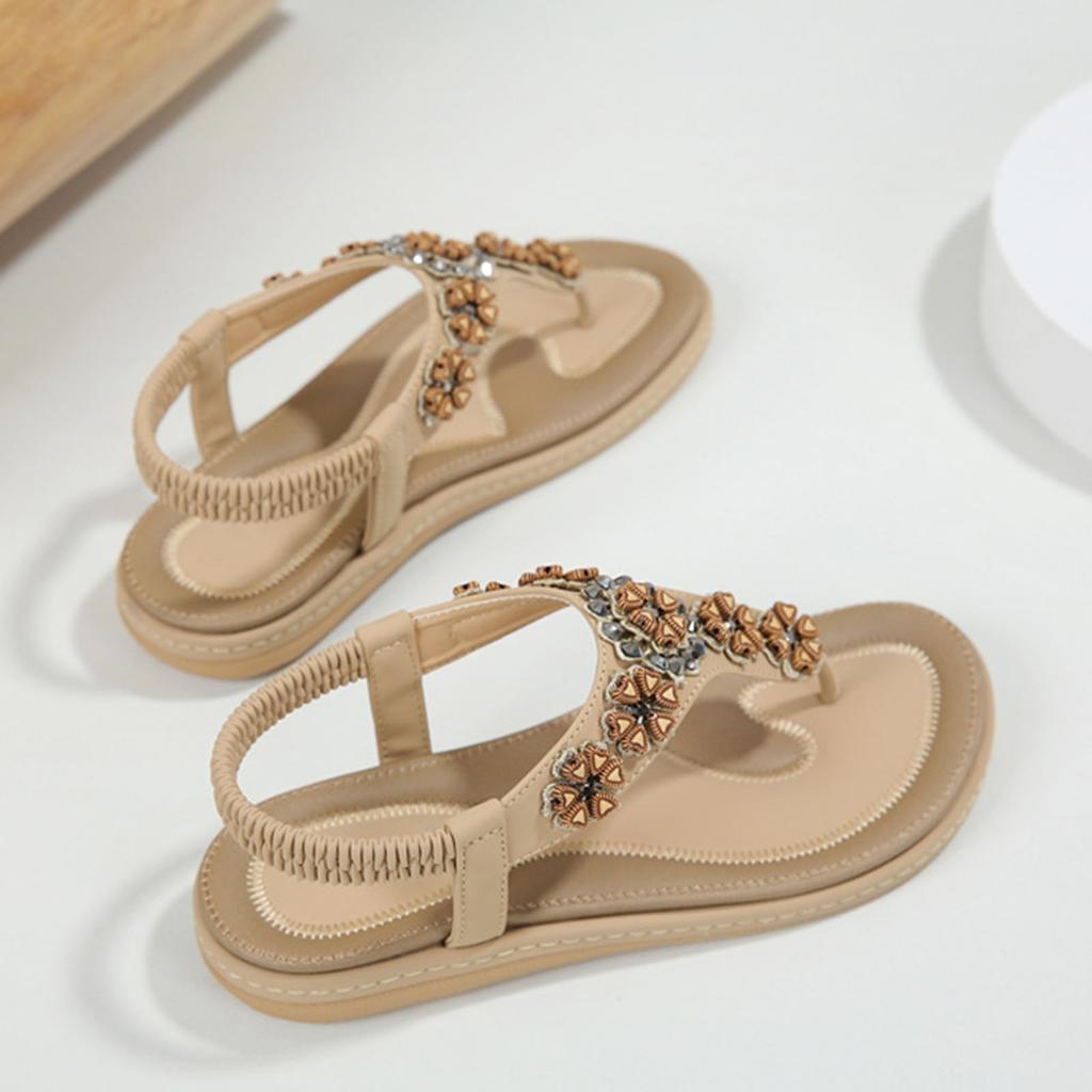 Casual Comfortable Sandals Womens Flowers Arch Support Sandal Summer Fashion Beach Walking Bohemian Flat Shoes For Woman Hot