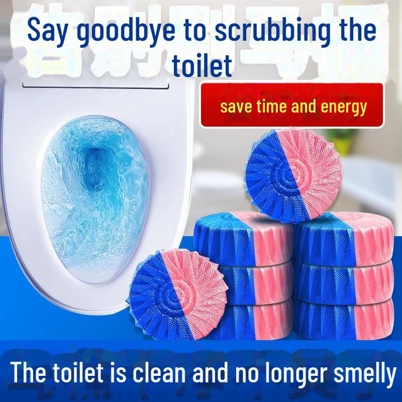 Two-Color Blue Bubble Toilet Cleaner & Deodorizer