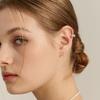 UNI.J [Ie379]Crystal Petit Silver Earcuff