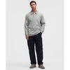Lululemon New Venture Long Sleeve Knit Polo Shirt Heathered Silver Drop