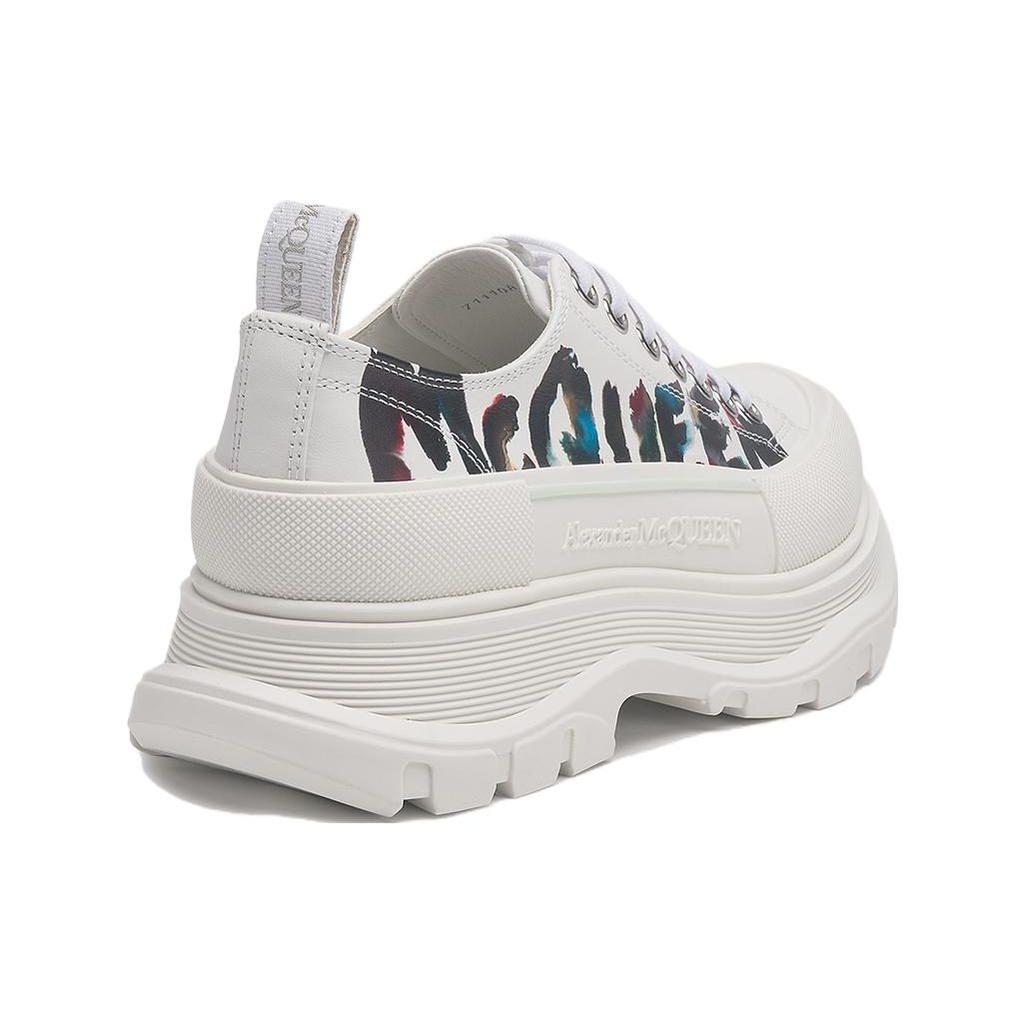 Alexander McQueen Tread Slick Low Lace Up White Grafitti 711108WIATC9583