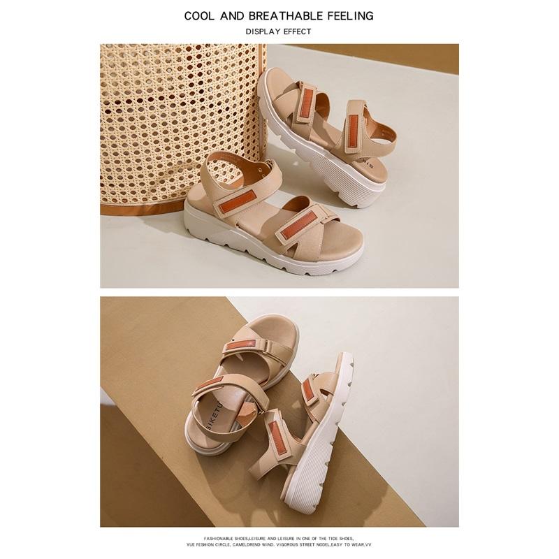 Women's Platform Sandals SIKETU Summer Velcro Thick Sole Casual Beach Shoes Lightweight Non-Slip