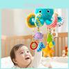 Baby Toy Car Mirror With Soft Plush Characters For Newborns And Infants