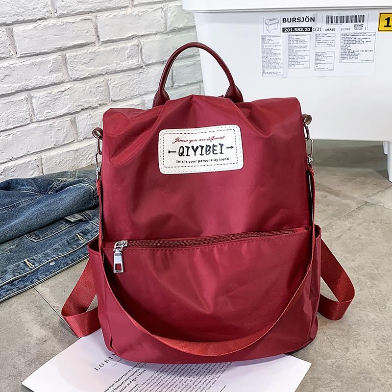 

Fashionable Oxford Fabric Women s Backpack 2022 Anti-theft Design For School And Travel Red