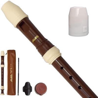 Toyama Musical Instruments AULOS Bel Canto Soprano German Style 104A with Antibacterial Cap Set Recorder, (G)