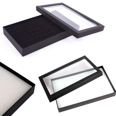 Transparent 36 Slots Ring Display Holder Earring Jewelry Storage Box Organizer