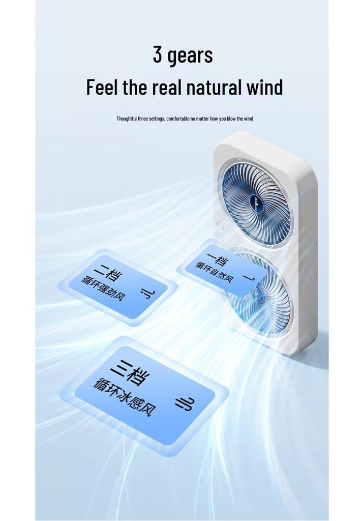 2026 Mini USB Rechargeable Wall-Mounted and Desktop Fan for Dorms and Homes