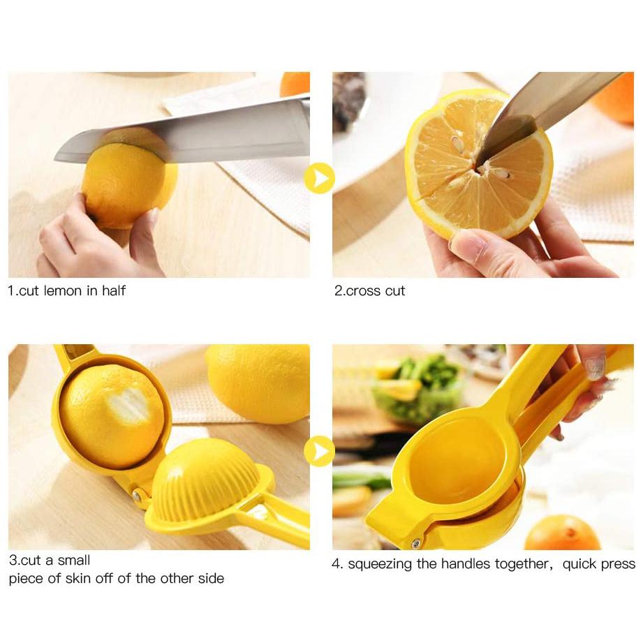 Spremiagrumi In Metallo A Leva - Spremi Limoni E Arance In Acciaio Inox, Portatile