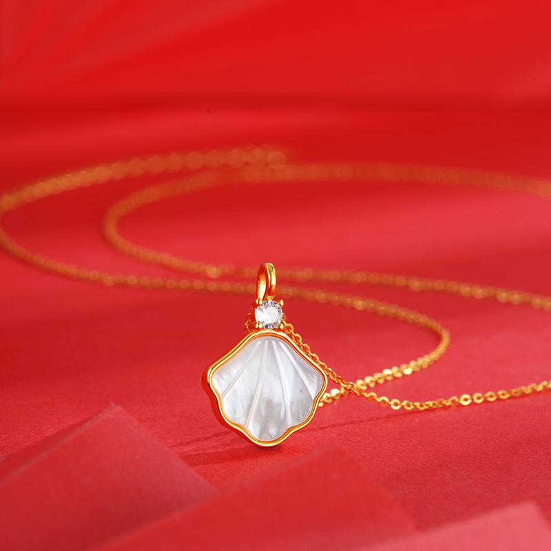 

Ожерелье из серебра 925 пробы с одной ракушкой, подвеска в виде рогов оленя-самки, с цепочкой на ключице, серебряные украшения 925 silver